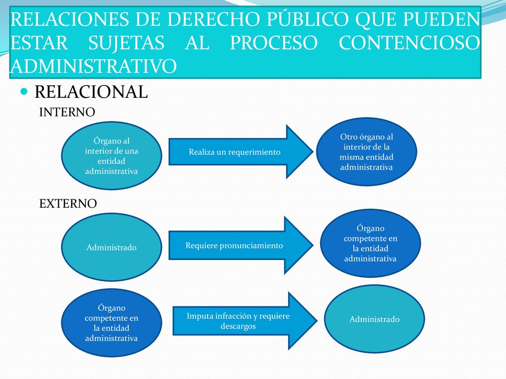 RELACIONES DE DERECHO PÚBLICO QUE PUEDEN ESTAR SUJETAS AL PROCESO CONTENCIOSO ADMINISTRATIVO