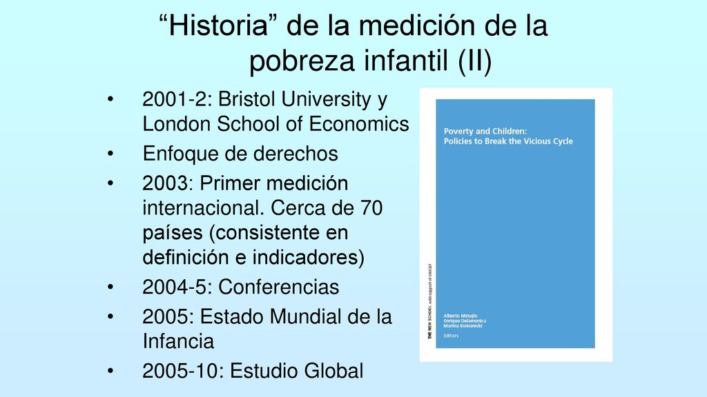 Historia de la medición de la pobreza infantil (II)