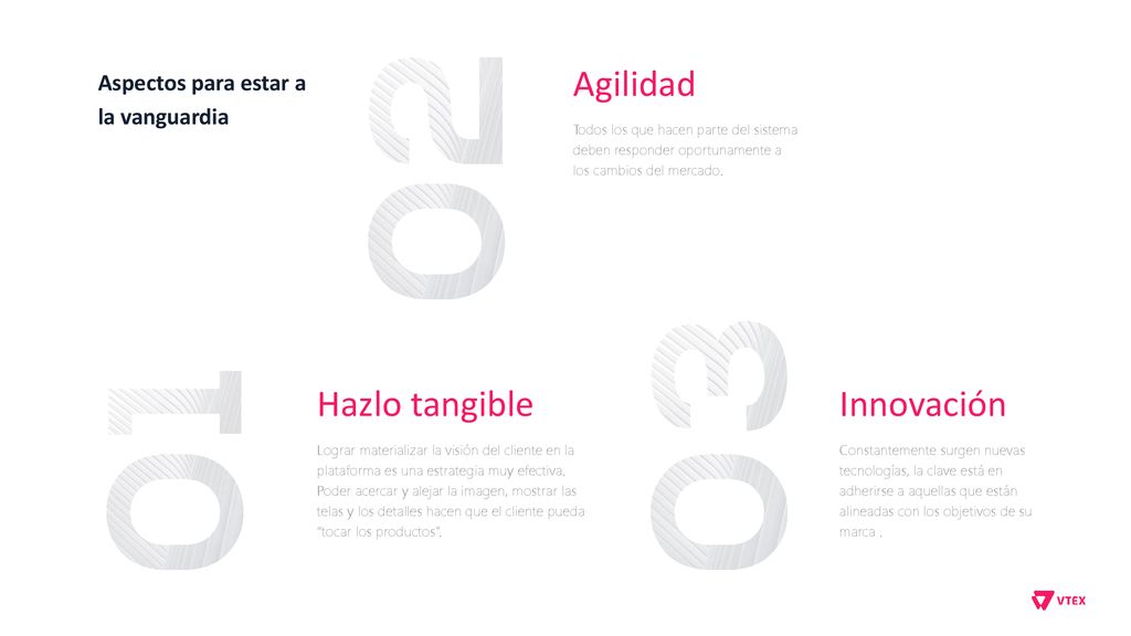 Agilidad Hazlo tangible Innovación Aspectos para estar a la vanguardia