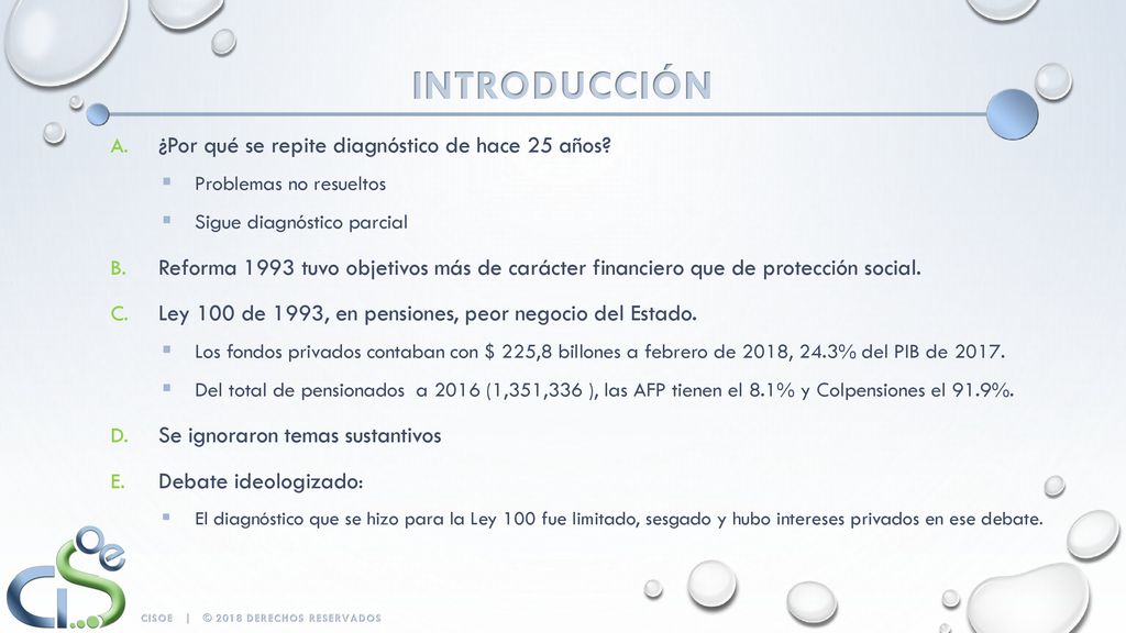 introducción ¿Por qué se repite diagnóstico de hace 25 años