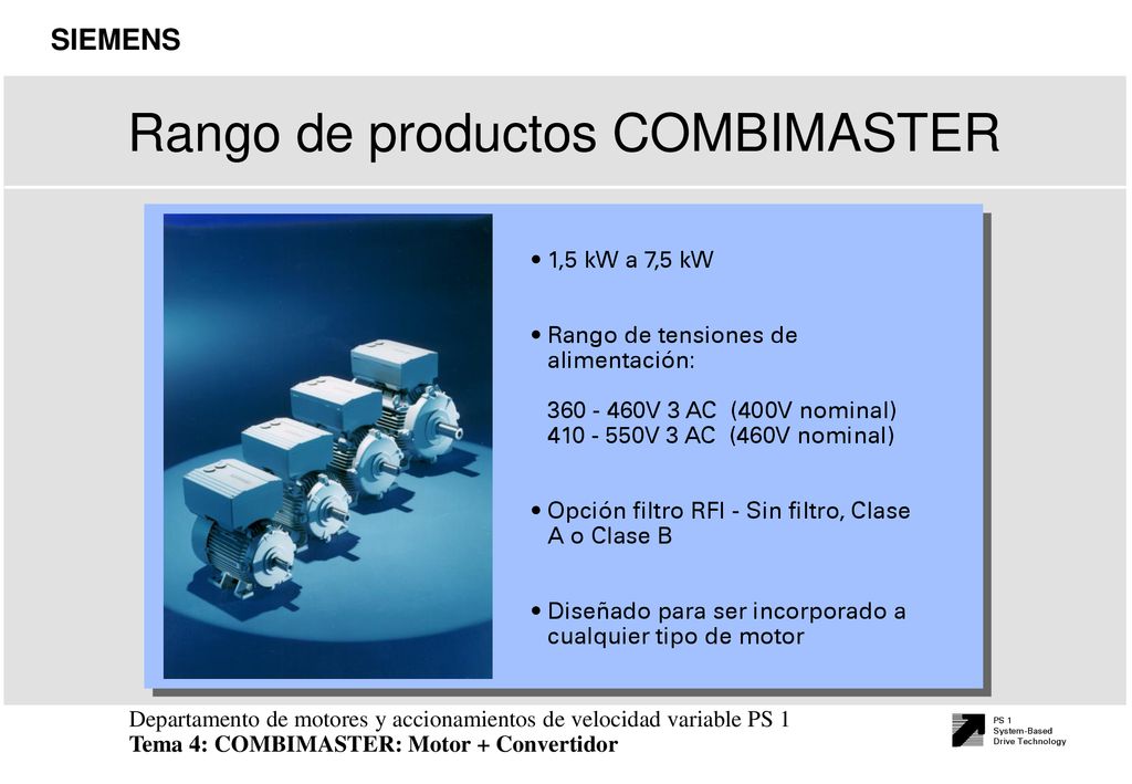 Rango de productos COMBIMASTER
