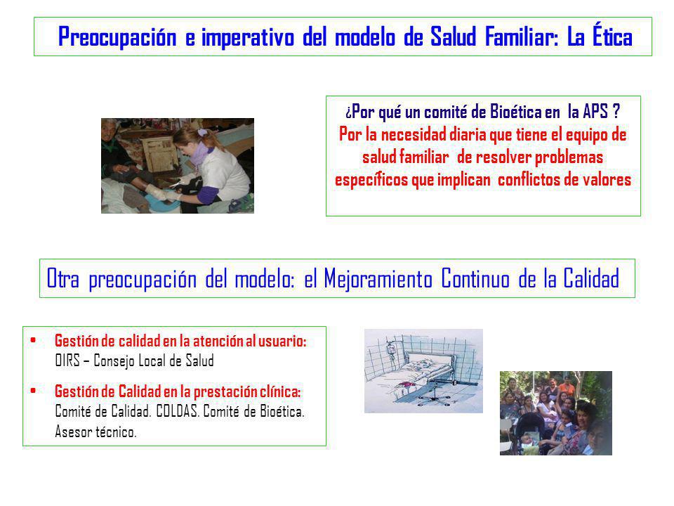 Preocupación e imperativo del modelo de Salud Familiar: La Ética