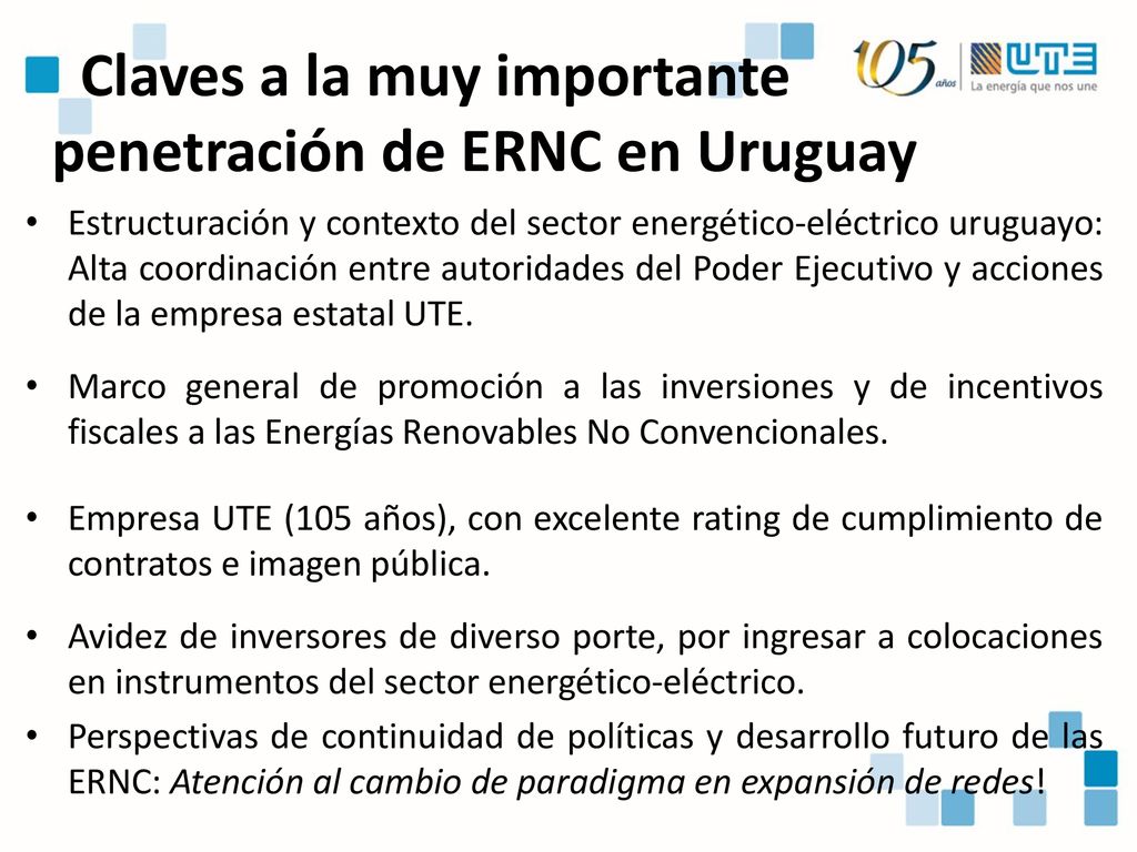 Claves a la muy importante penetración de ERNC en Uruguay