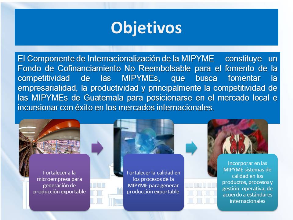 Fortalecer a la microempresa para generación de producción exportable