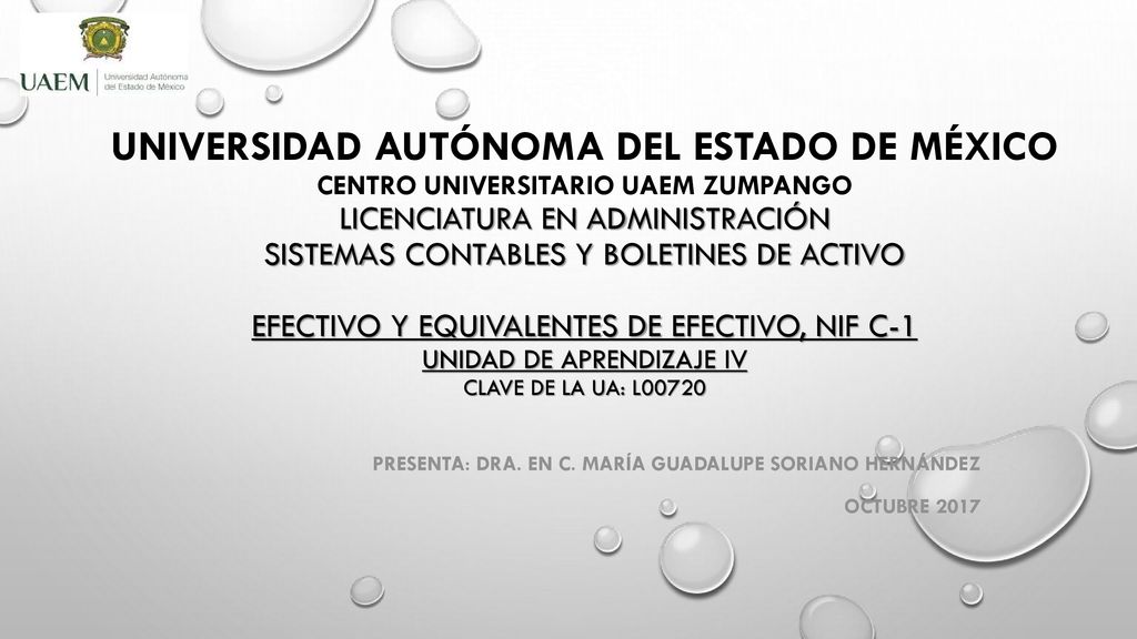 Presenta: dra. En c. maría Guadalupe soriano Hernández Octubre 2017