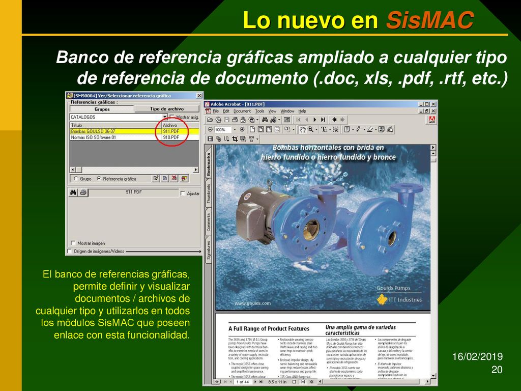 Lo nuevo en SisMAC Banco de referencia gráficas ampliado a cualquier tipo de referencia de documento (.doc, xls, .pdf, .rtf, etc.)