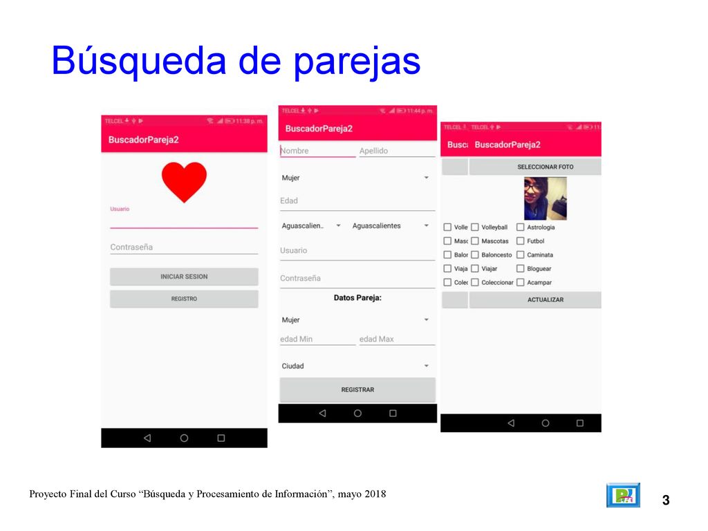 Búsqueda de parejas Proyecto Final del Curso Búsqueda y Procesamiento de Información , mayo
