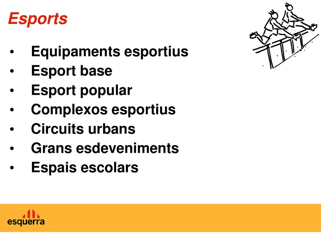 Esports Equipaments esportius Esport base Esport popular