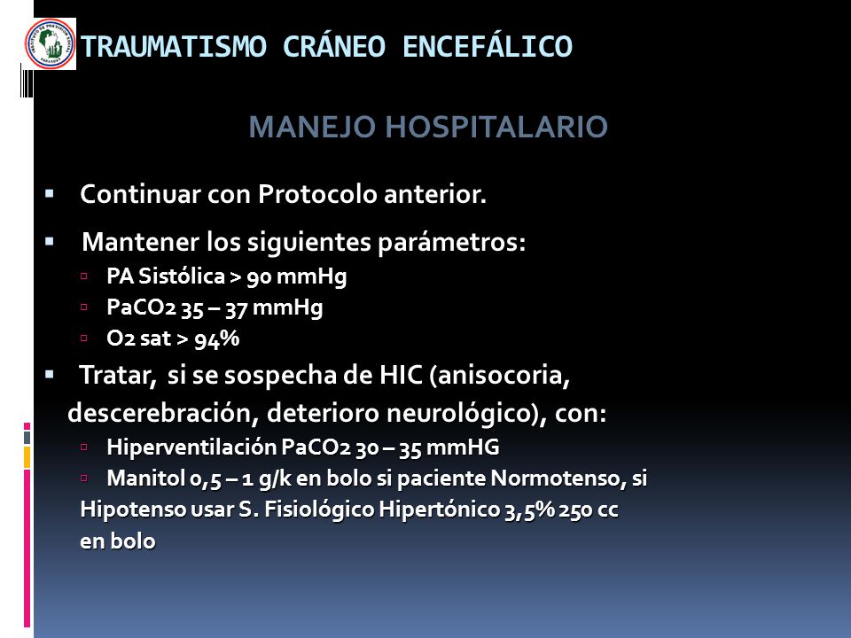 TRAUMATISMO CRÁNEO ENCEFÁLICO