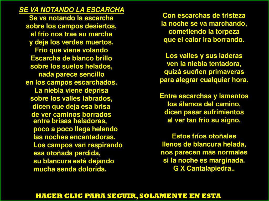 SE VA NOTANDO LA ESCARCHA Se va notando la escarcha