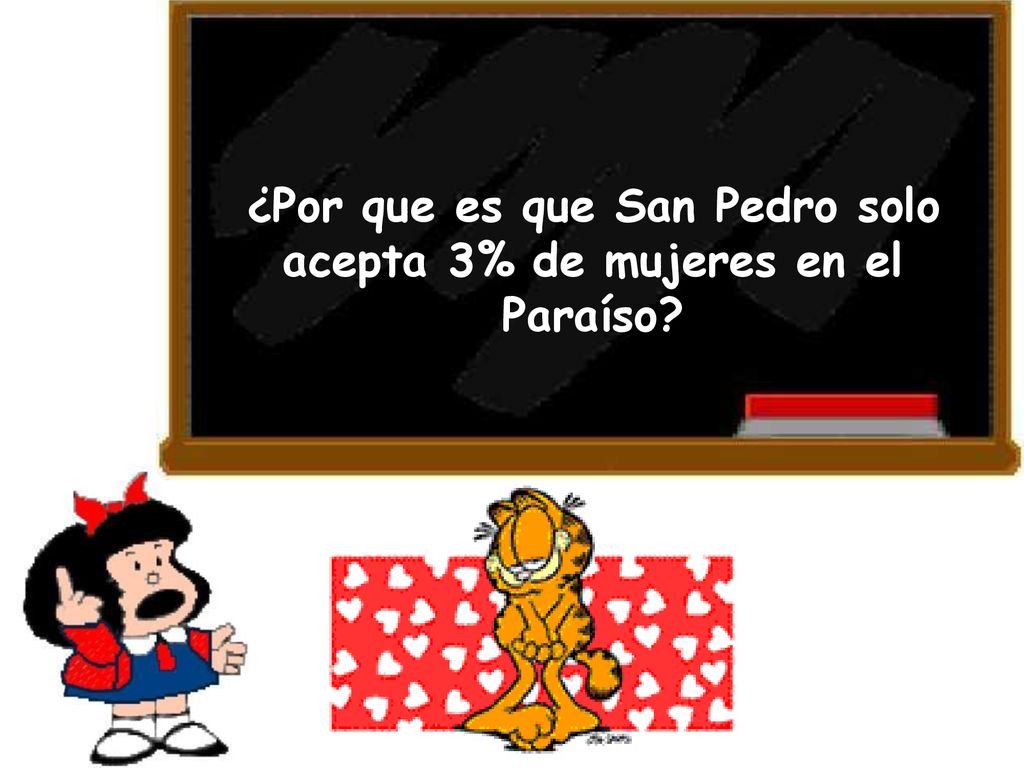 ¿Por que es que San Pedro solo acepta 3% de mujeres en el Paraíso