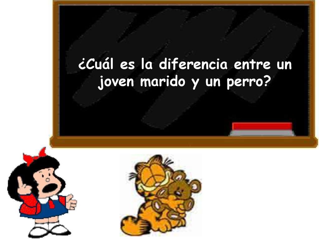 ¿Cuál es la diferencia entre un joven marido y un perro