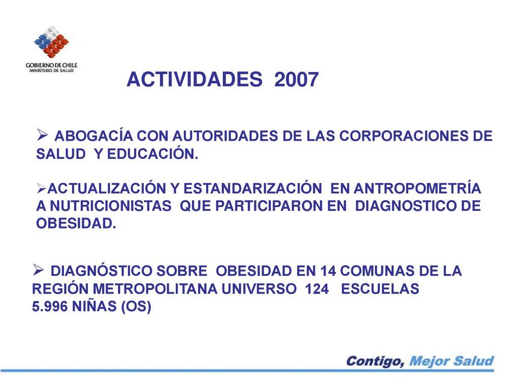 ACTIVIDADES 2007 ABOGACÍA CON AUTORIDADES DE LAS CORPORACIONES DE SALUD Y EDUCACIÓN.