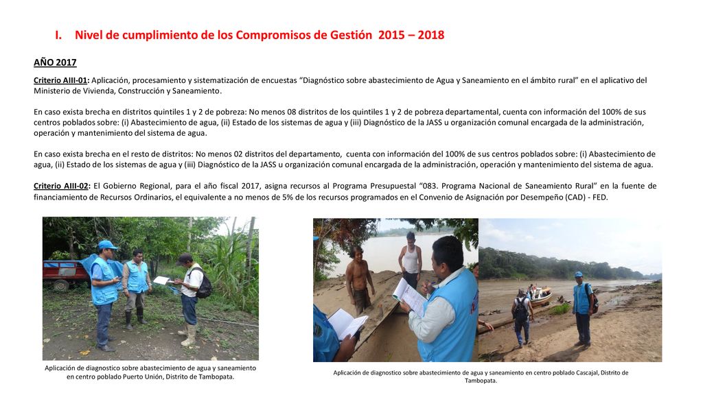 Nivel de cumplimiento de los Compromisos de Gestión 2015 – 2018