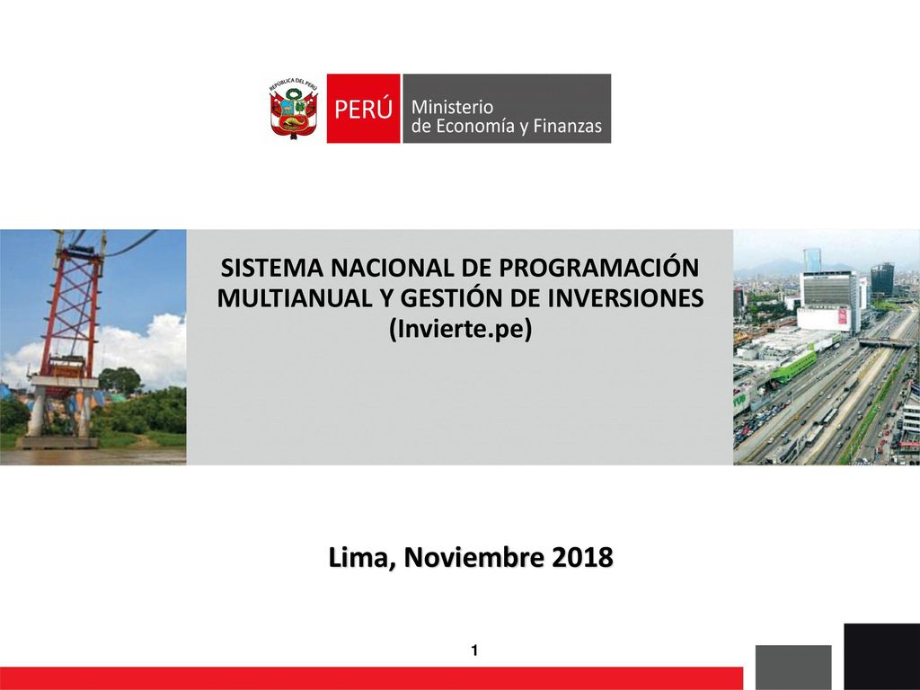 SISTEMA NACIONAL DE PROGRAMACIÓN MULTIANUAL Y GESTIÓN DE INVERSIONES (Invierte.pe)