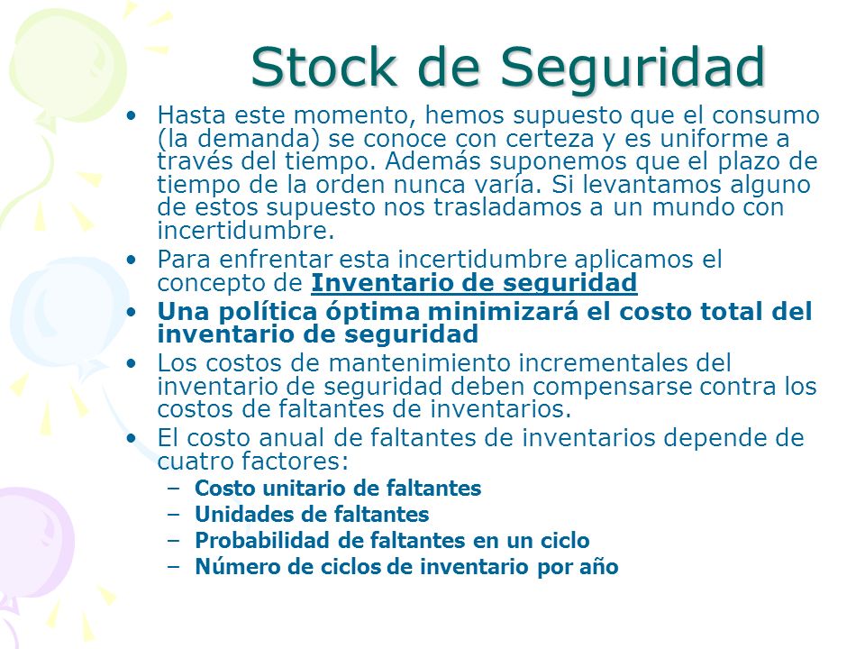 Stock de Seguridad