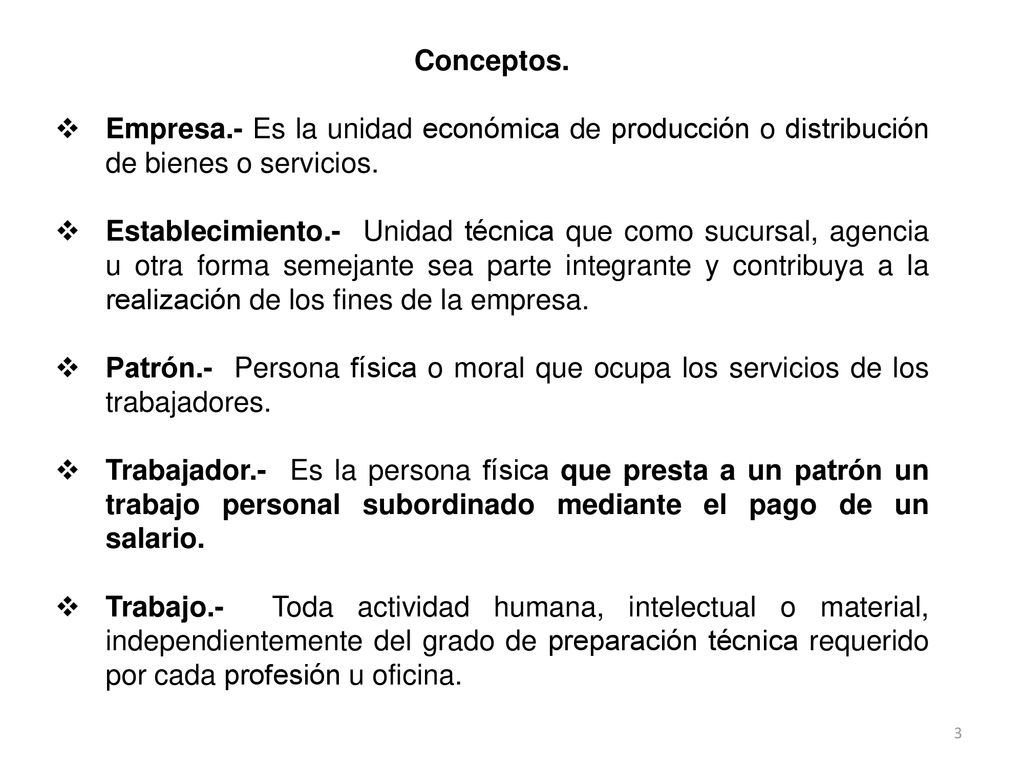 Conceptos. Empresa.- Es la unidad económica de producción o distribución de bienes o servicios.