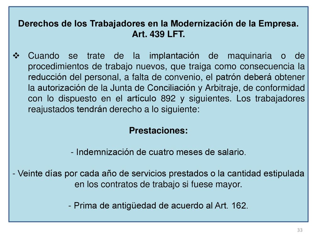 Derechos de los Trabajadores en la Modernización de la Empresa.