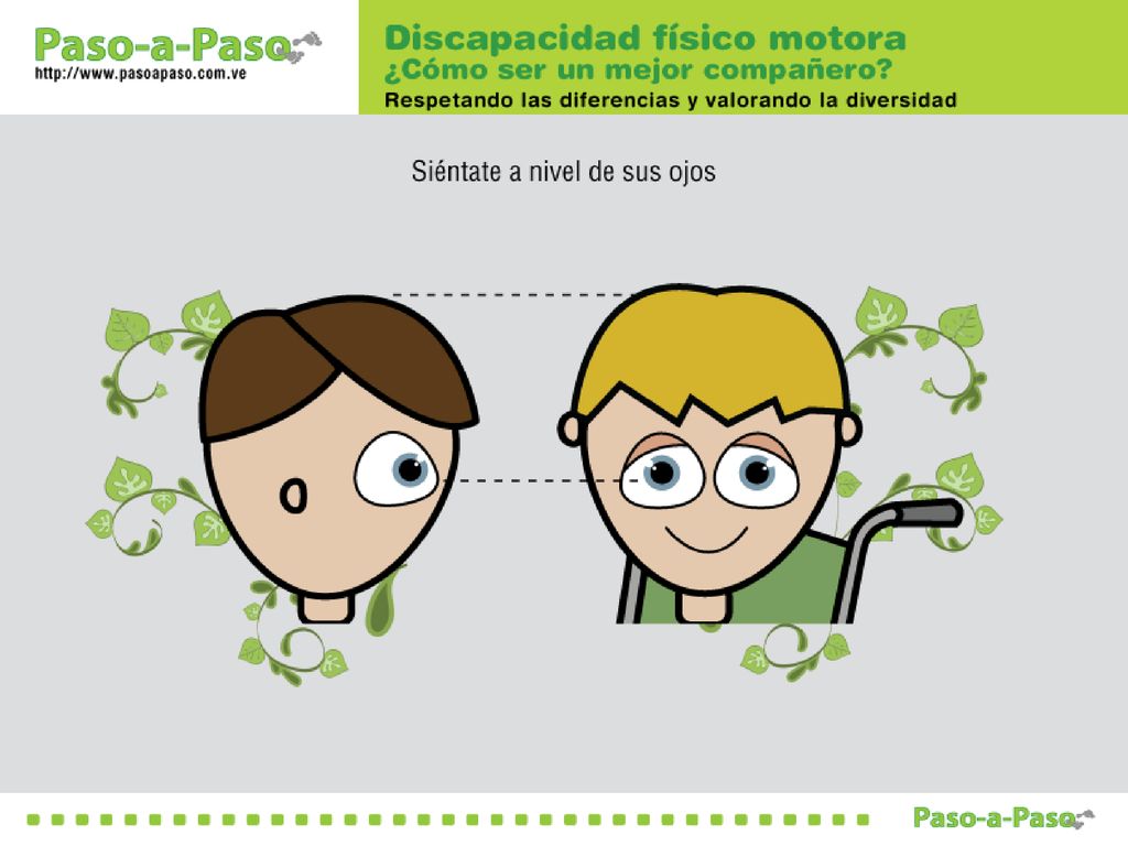 OBJETIVO: Aprender cómo ser mejores compañeros de las personas con discapacidad físico motora
