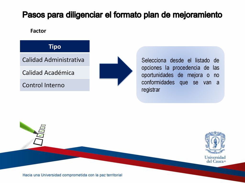 Pasos para diligenciar el formato plan de mejoramiento