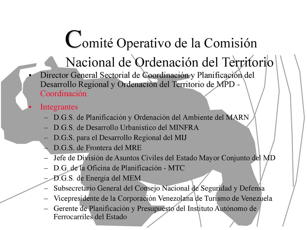 Comité Operativo de la Comisión Nacional de Ordenación del Territorio