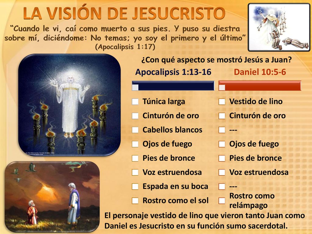 LA VISIÓN DE JESUCRISTO ¿Con qué aspecto se mostró Jesús a Juan