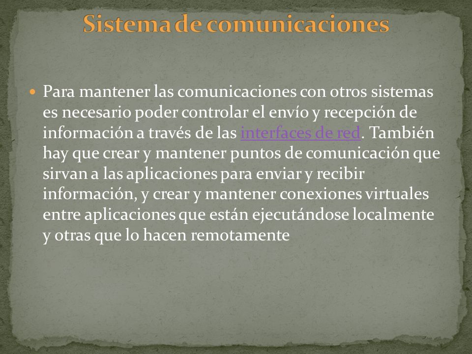 Sistema de comunicaciones