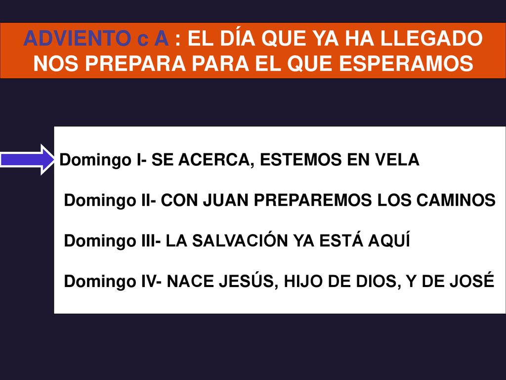 ADVIENTO c A : EL DÍA QUE YA HA LLEGADO NOS PREPARA PARA EL QUE ESPERAMOS
