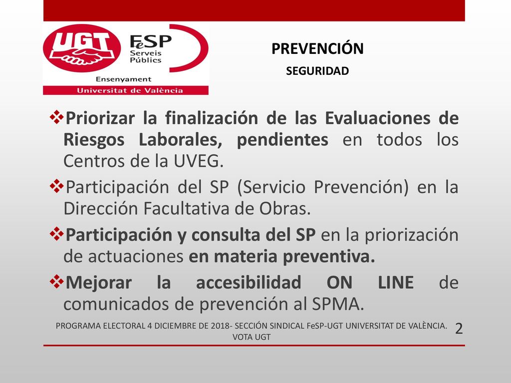 Mejorar la accesibilidad ON LINE de comunicados de prevención al SPMA.