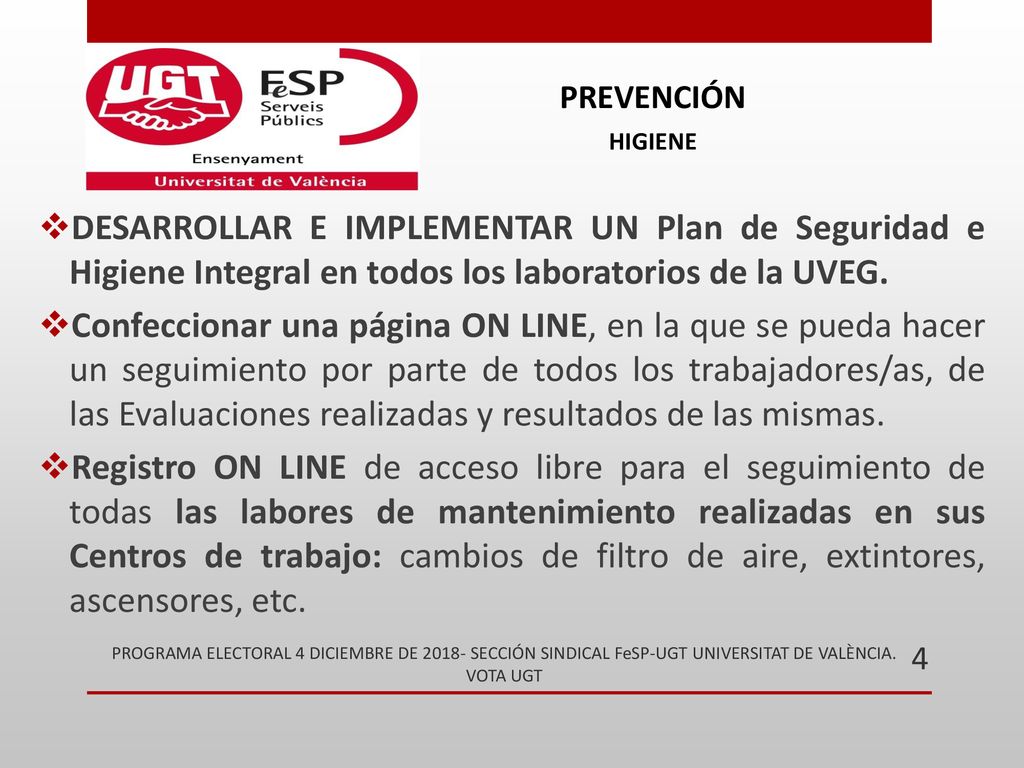 DESARROLLAR E IMPLEMENTAR UN Plan de Seguridad e Higiene Integral en todos los laboratorios de la UVEG.