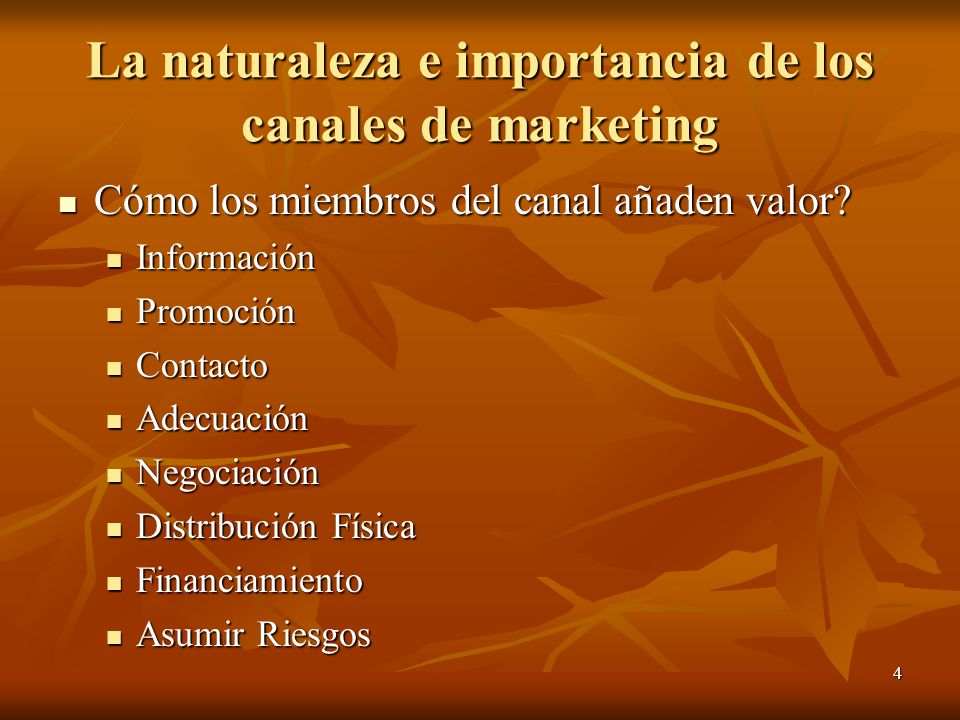 La naturaleza e importancia de los canales de marketing