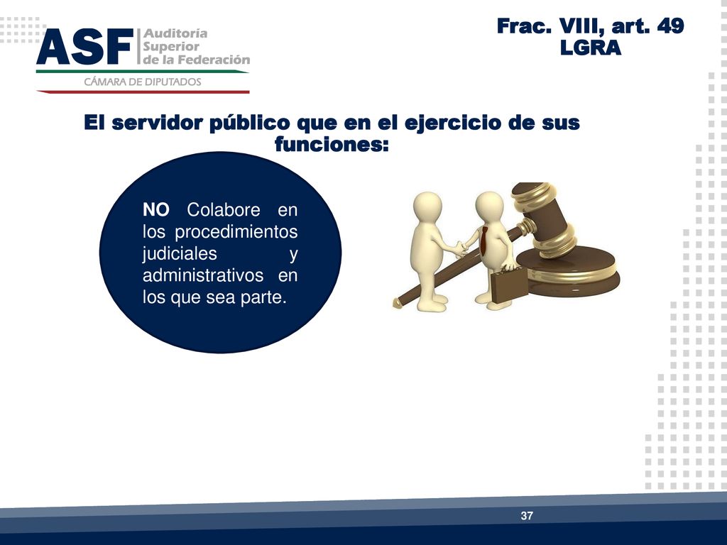El servidor público que en el ejercicio de sus funciones: