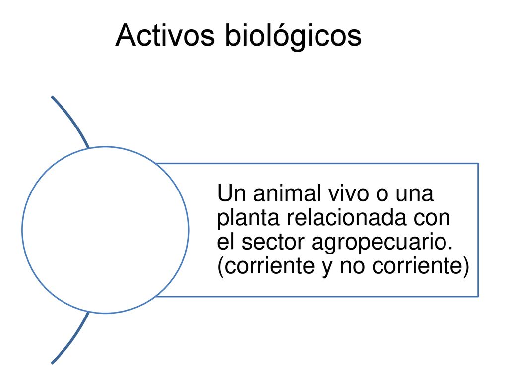 Activos biológicos Un animal vivo o una planta relacionada con el sector agropecuario.