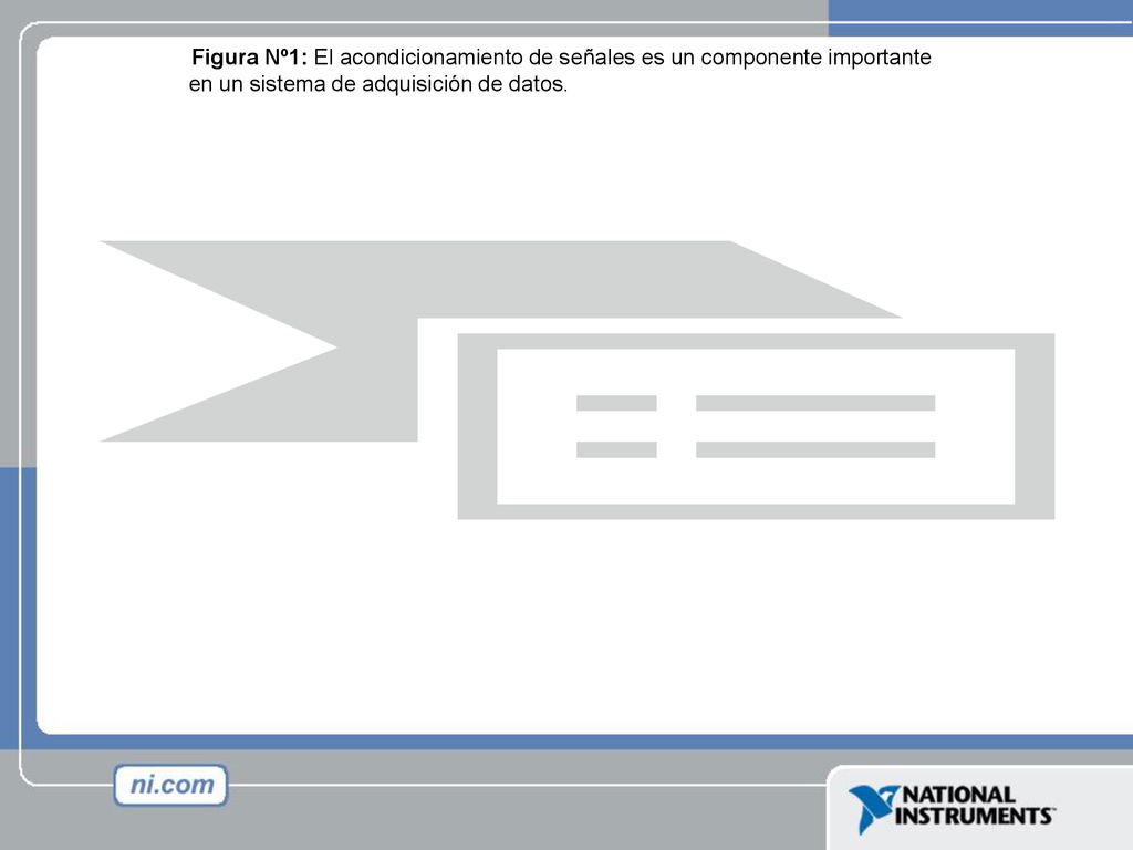 Figura Nº1: El acondicionamiento de señales es un componente importante en un sistema de adquisición de datos.