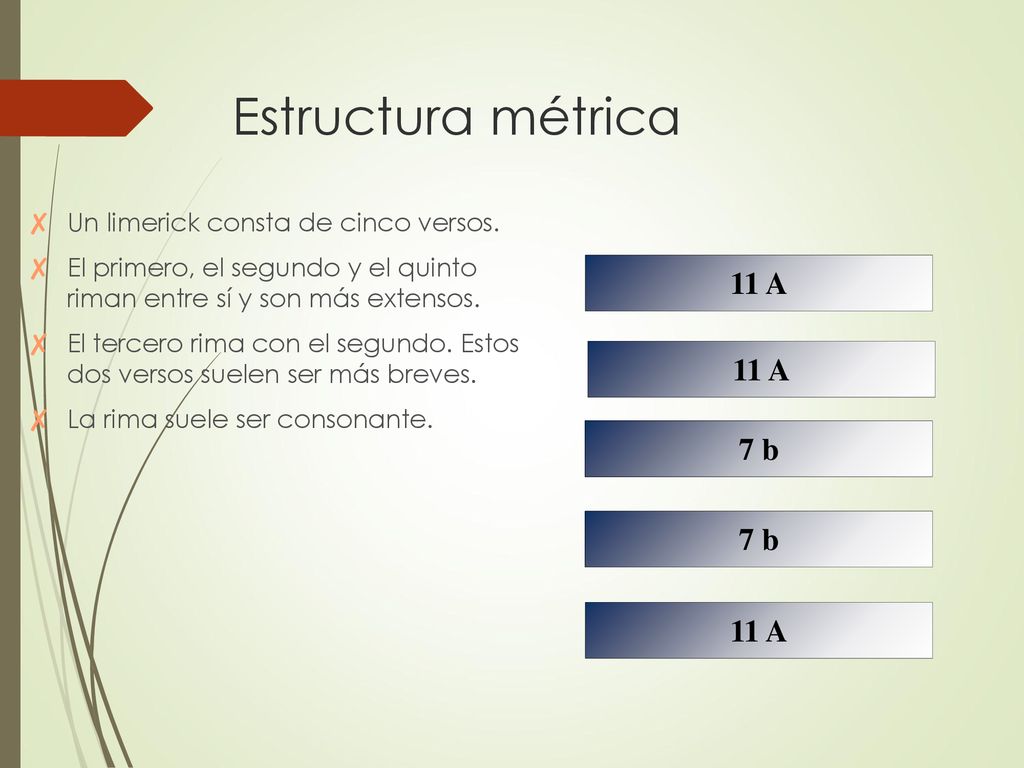 Estructura métrica 11 A 11 A 7 b 7 b 11 A