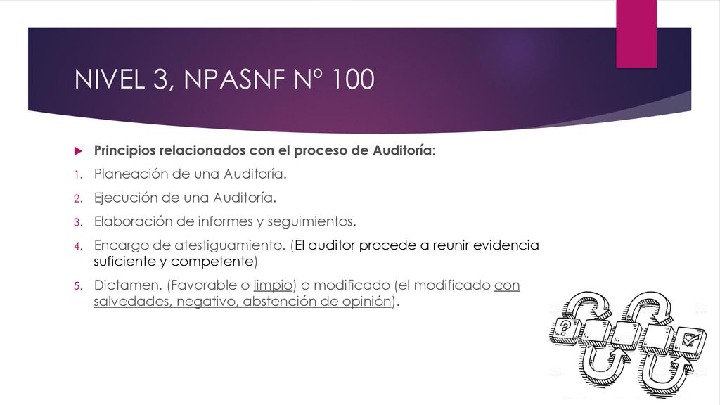 NIVEL 3, NPASNF Nº 100 Principios relacionados con el proceso de Auditoría: Planeación de una Auditoría.