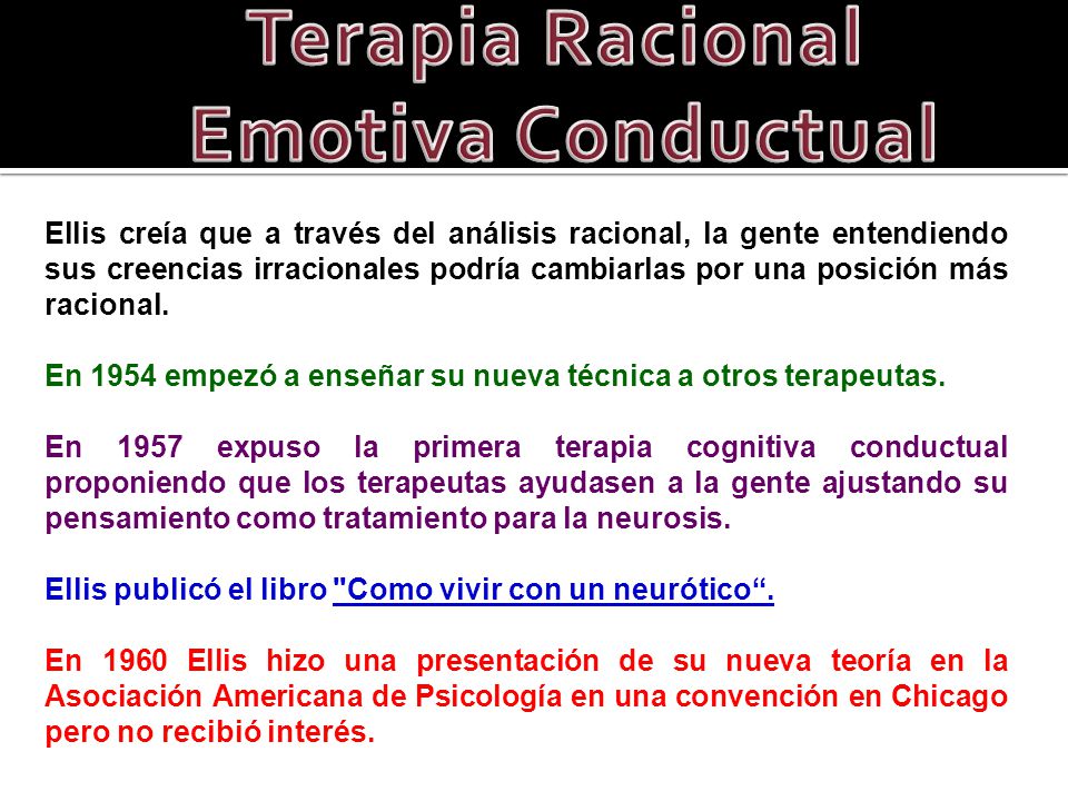 Terapia Racional Emotiva Conductual