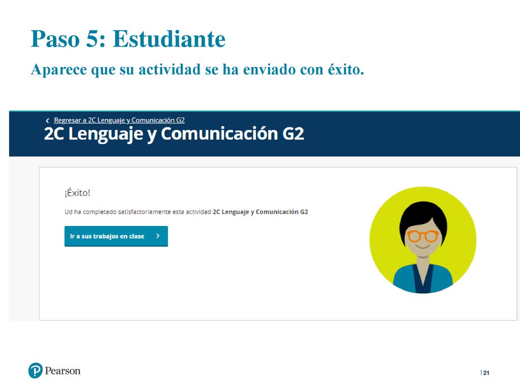 Paso 5: Estudiante Aparece que su actividad se ha enviado con éxito.