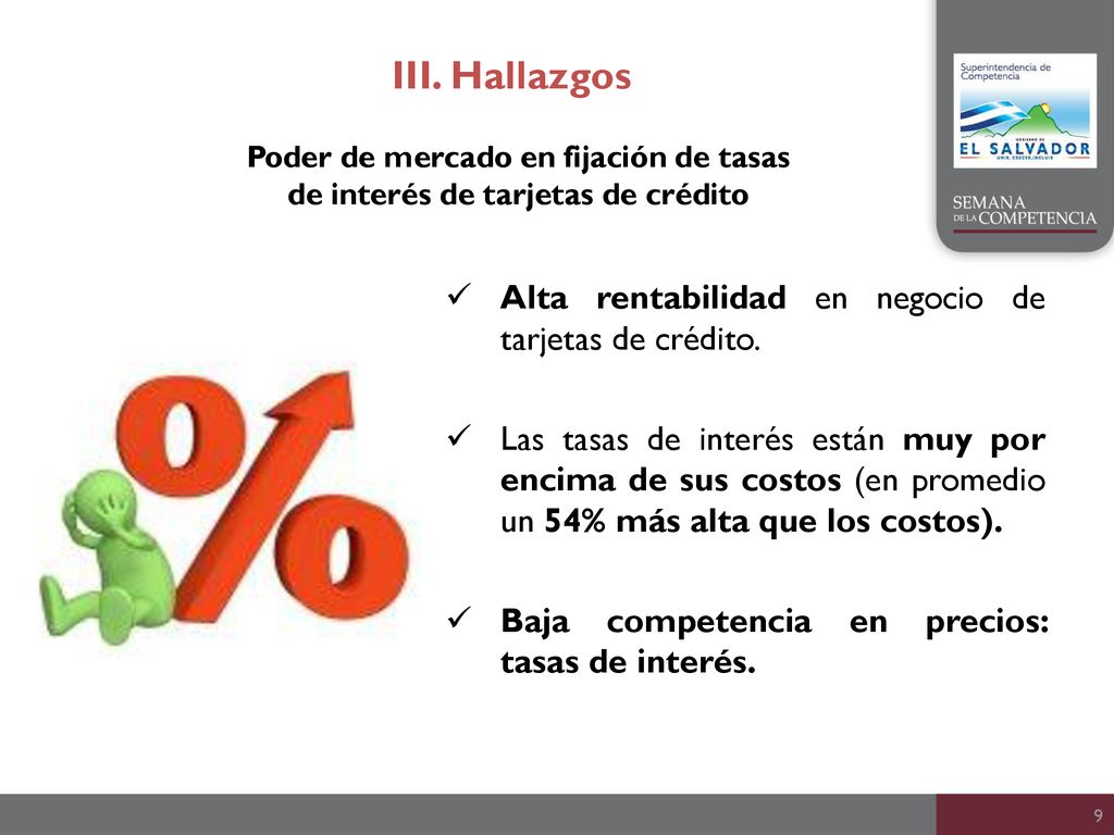 III. Hallazgos Alta rentabilidad en negocio de tarjetas de crédito.