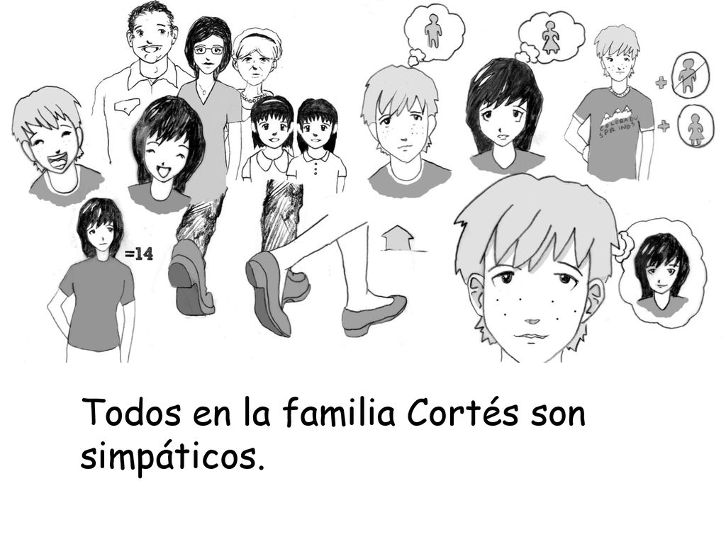 Todos en la familia Cortés son simpáticos.