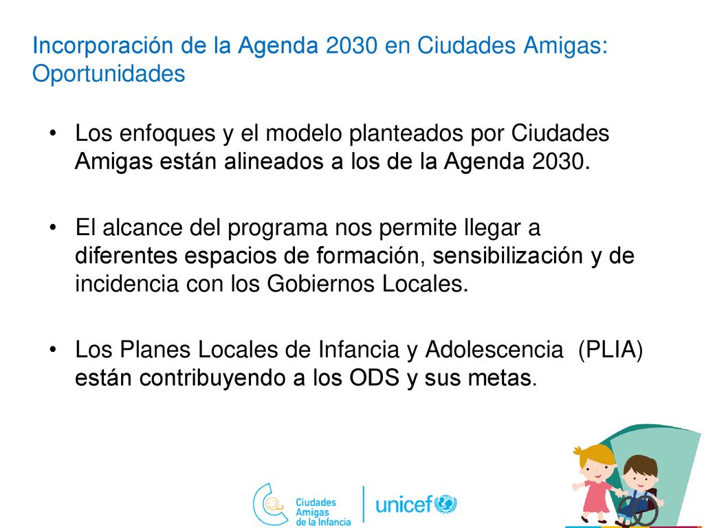 Incorporación de la Agenda 2030 en Ciudades Amigas: Oportunidades