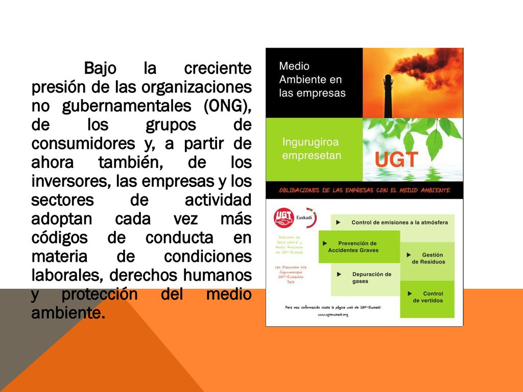 Bajo la creciente presión de las organizaciones no gubernamentales (ONG), de los grupos de consumidores y, a partir de ahora también, de los inversores, las empresas y los sectores de actividad adoptan cada vez más códigos de conducta en materia de condiciones laborales, derechos humanos y protección del medio ambiente.