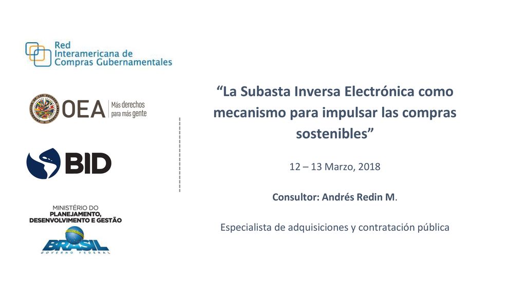 La Subasta Inversa Electrónica como mecanismo para impulsar las compras sostenibles