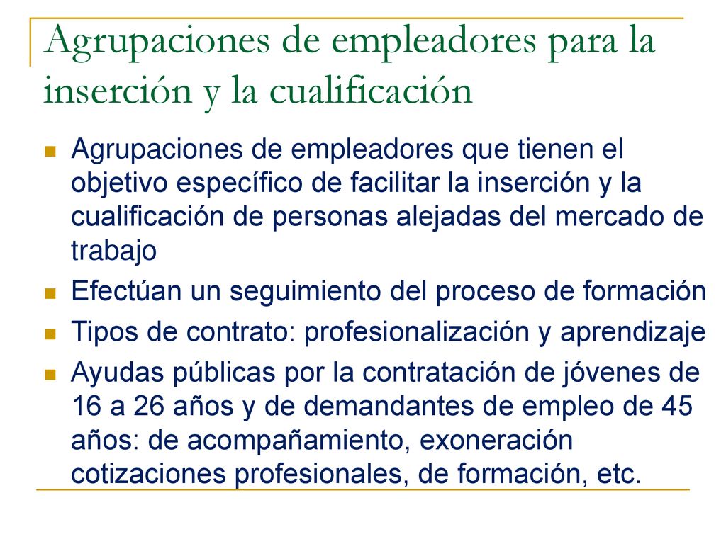 Agrupaciones de empleadores para la inserción y la cualificación