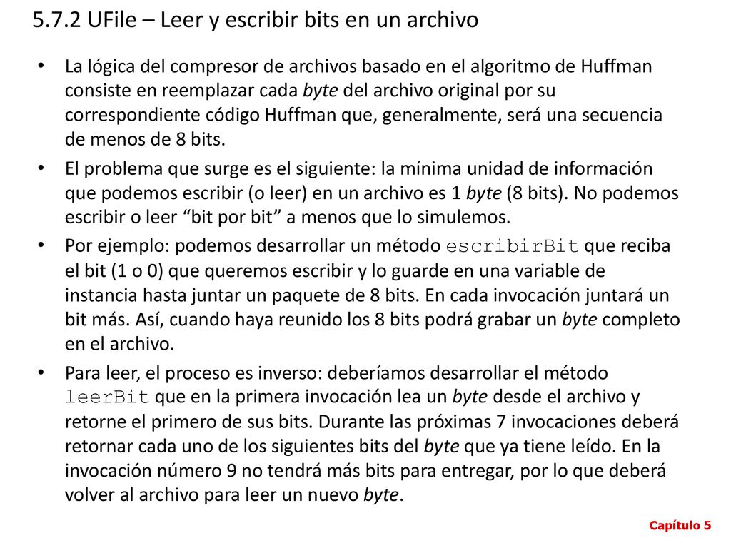 5.7.2 UFile – Leer y escribir bits en un archivo