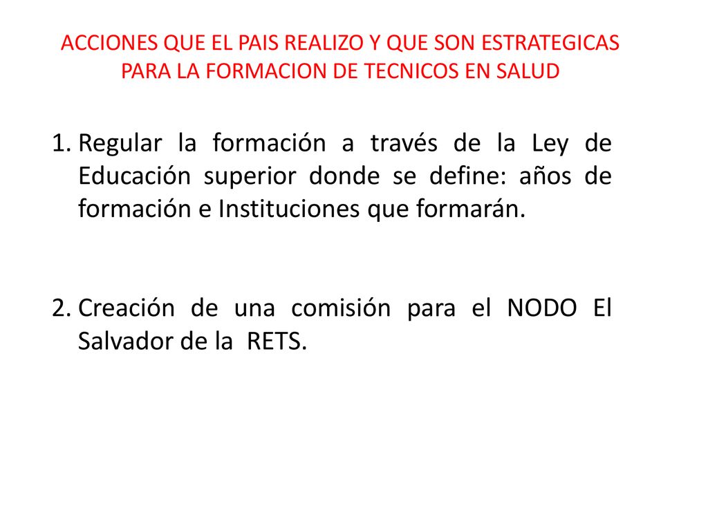 Creación de una comisión para el NODO El Salvador de la RETS.