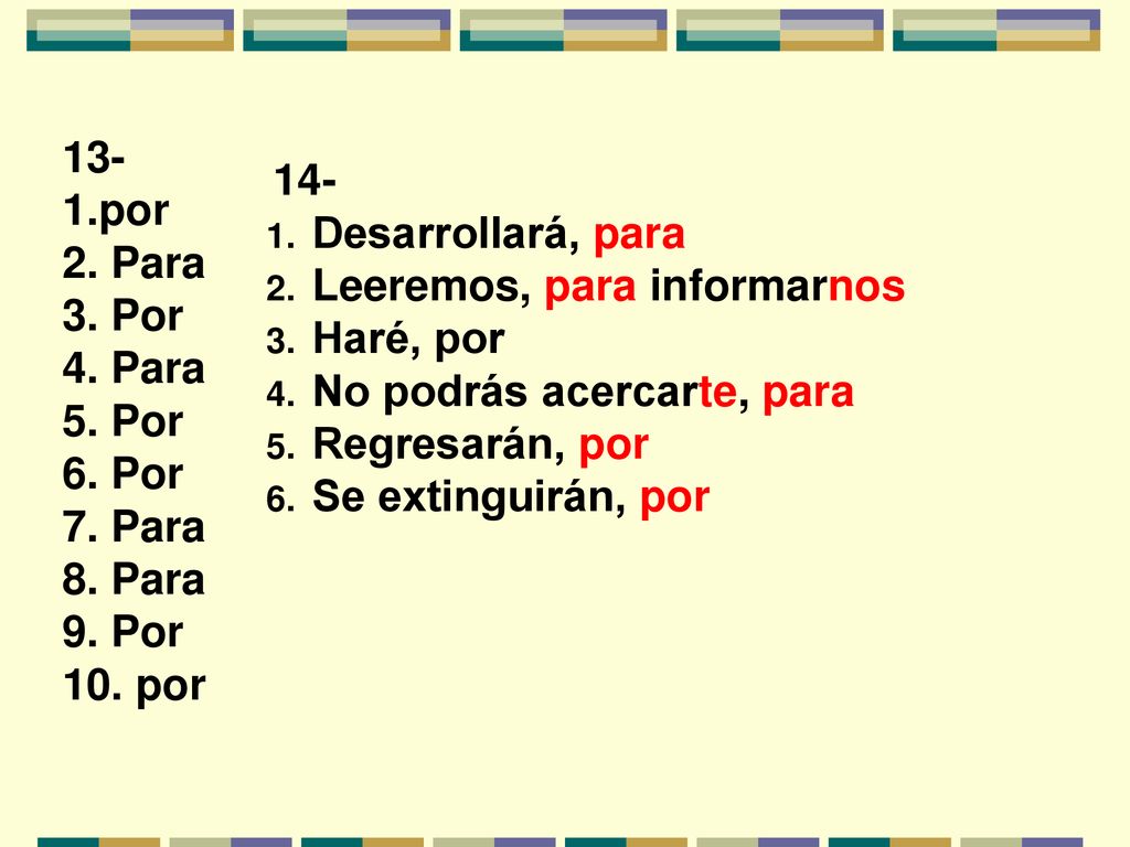 13- 1.por. 2. Para. 3. Por. 4. Para. 5. Por. 6. Por. 7. Para. 8. Para. 9. Por. 10. por. 14-