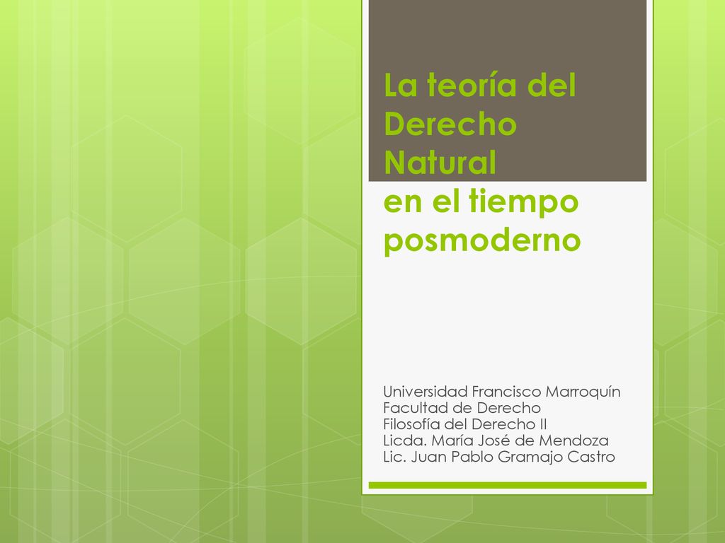 La teoría del Derecho Natural en el tiempo posmoderno
