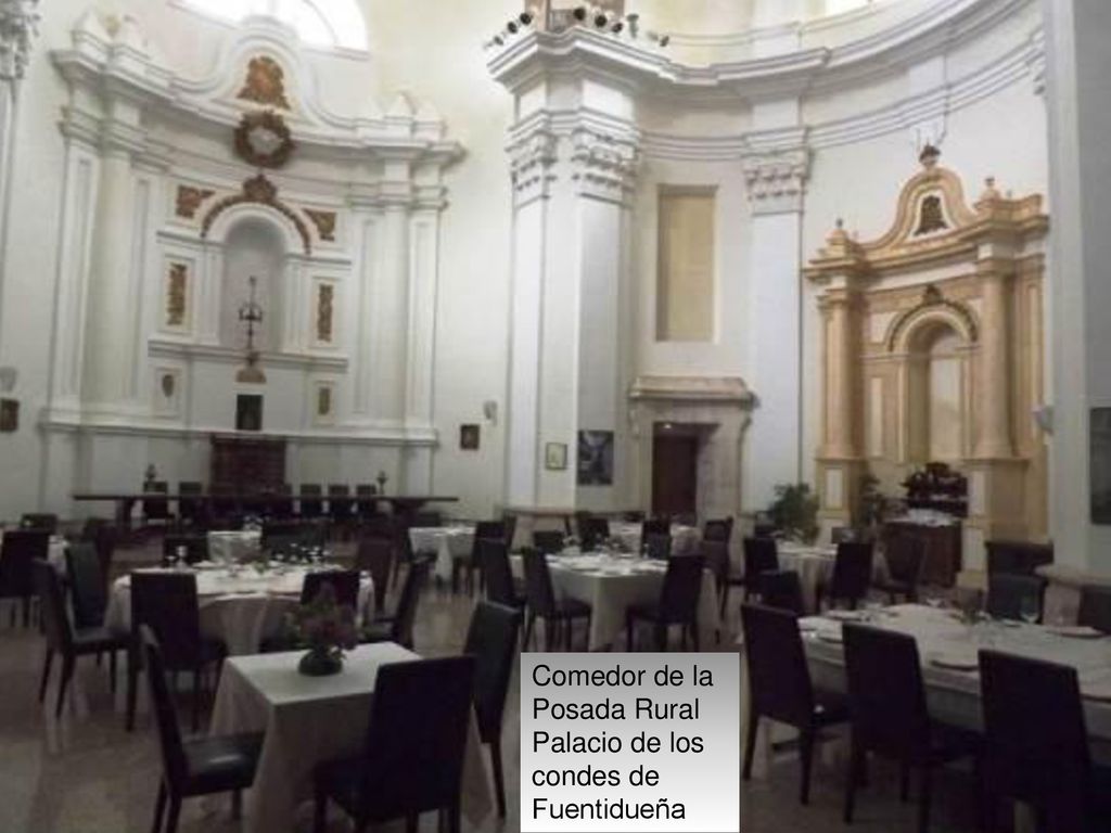 Comedor de la Posada Rural Palacio de los condes de Fuentidueña