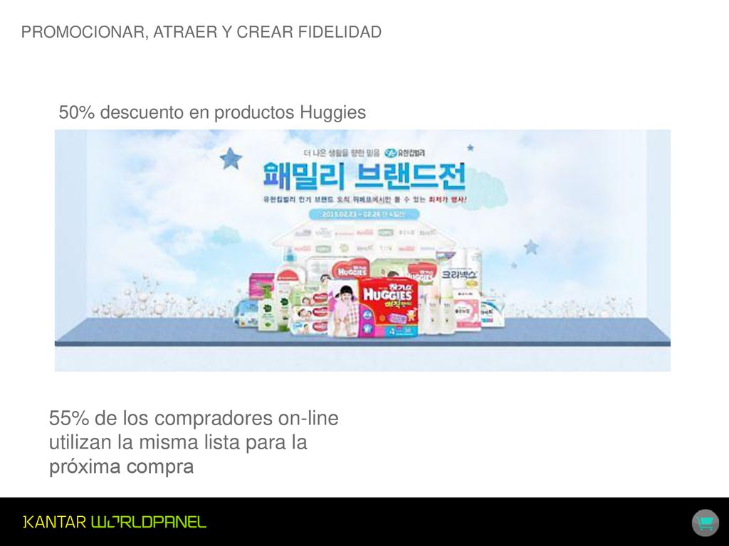 50% descuento en productos Huggies
